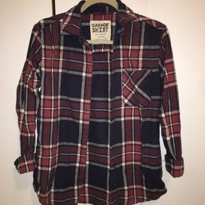 garage boyfriend fit flannel